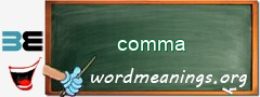 WordMeaning blackboard for comma